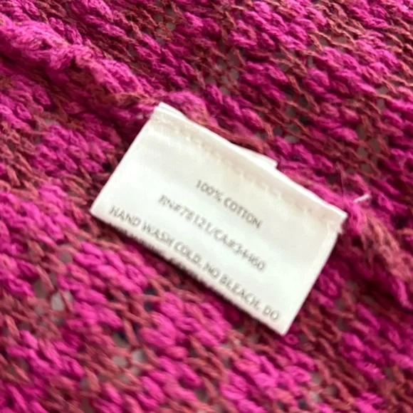 Eileen Fisher Open Front Cotton Cardigan 1X Raspberry Quiet Luxury - Picture 5 of 5